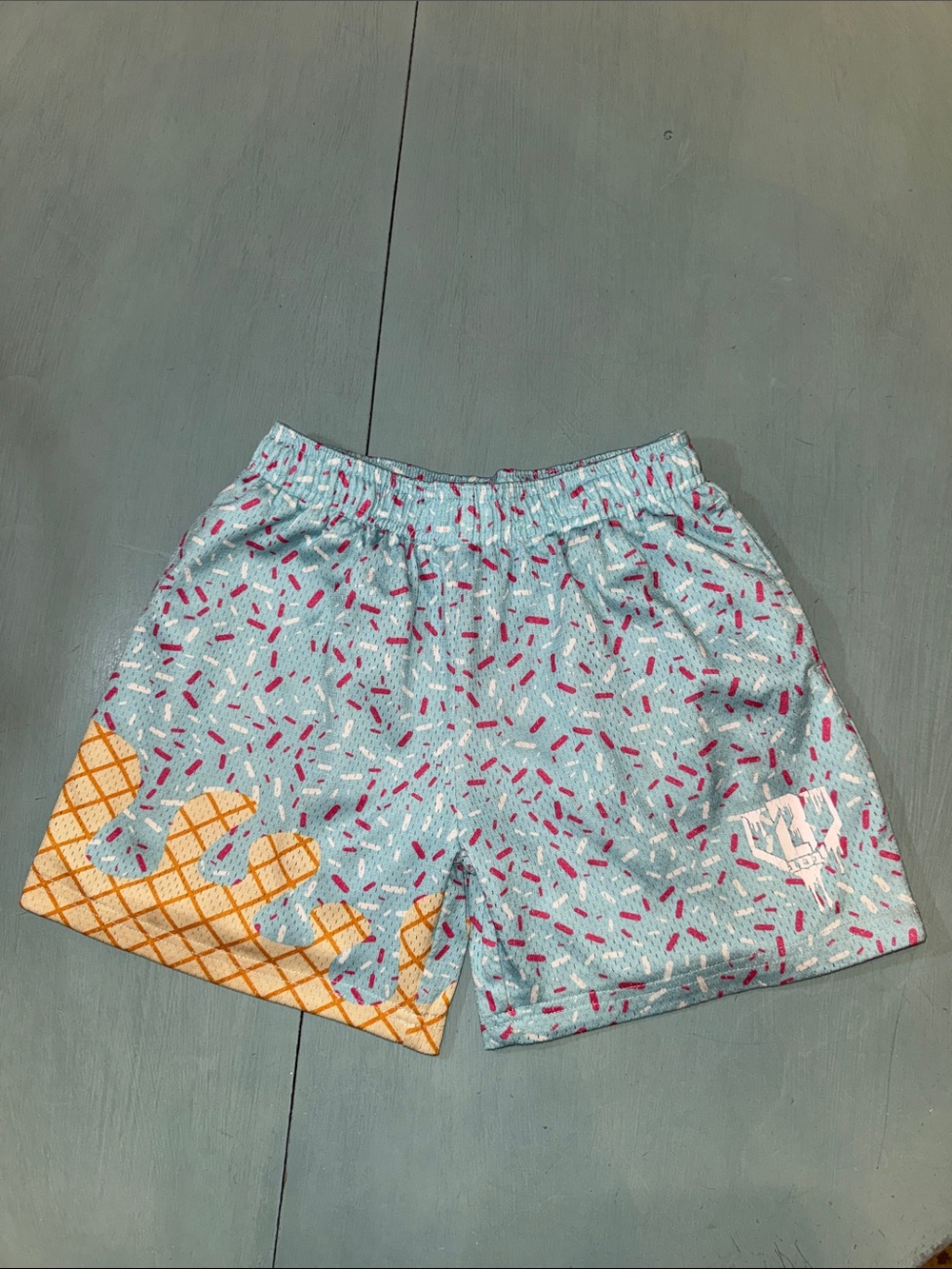 Baseball lifestyle 101Kids Ice Cream Cone Print Light Blue Shorts
